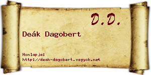 Deák Dagobert névjegykártya
